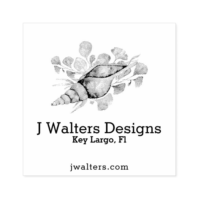 Carimbo De Borracha Shell Conical Moderno (Impressão)