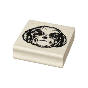Carimbo De Borracha Shih Tzu Dog