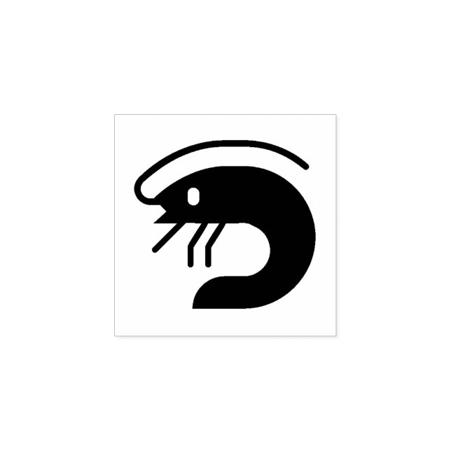 Carimbo de borracha "Shrimp" (Impressão)