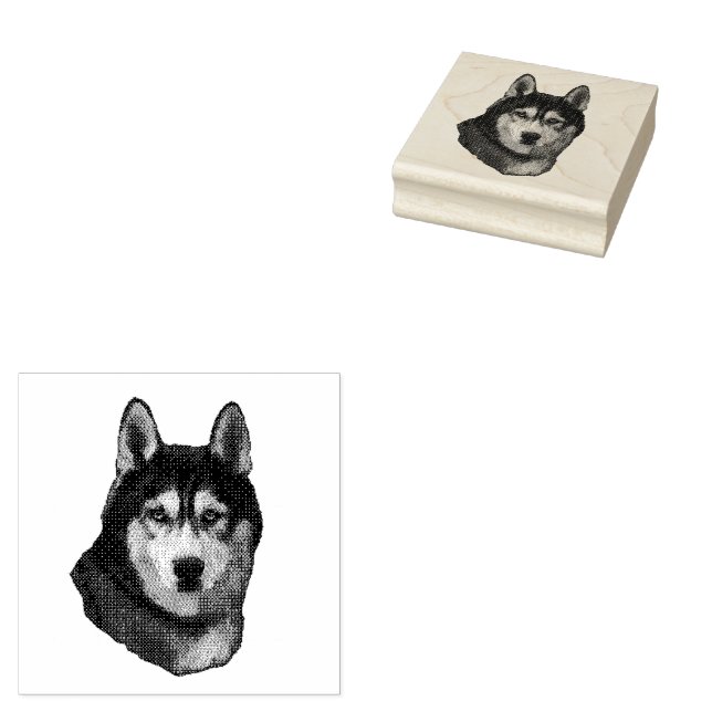 Carimbo De Borracha Siberian Husky (Carimbado)