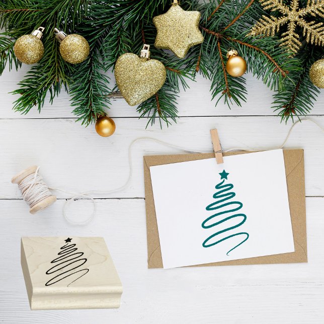 Carimbo De Borracha Silhouette de Árvore de Natal (Criador carregado)