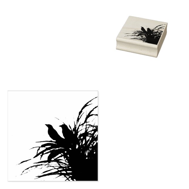 Carimbo De Borracha Silhoutte Red Meadowlark (Carimbado)