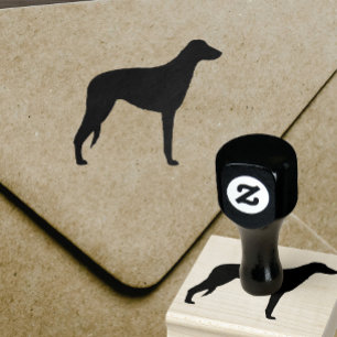 Carimbo De Borracha Silhueta da Raça de Cão Deerhound Escocês