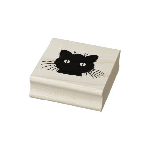 Carimbo De Borracha Silhueta de Cabeça de Gato