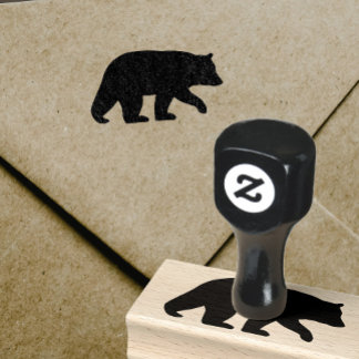 Carimbo De Borracha Silhuette de Urso Negro | Animais selvagens | Anim