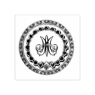 Carimbo De Borracha Símbolo Católico da Virgem Maria Marian