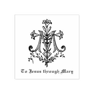 Carimbo De Borracha Símbolo Maria Marian da Virgem Católica