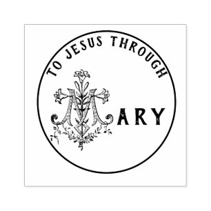 Carimbo De Borracha Símbolo Maria Marian da Virgem Católica