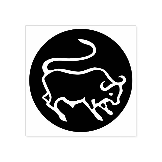 Carimbo De Borracha Símbolo Taurus Zodiac (Impressão)
