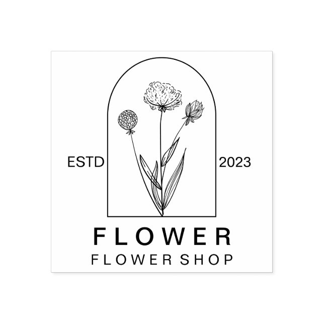 Carimbo De Borracha Simple Dandelion Flower | Minimal Botanical (Impressão)