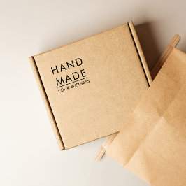 Carimbo De Borracha Simple Minimalist Handmade Custom Business Name