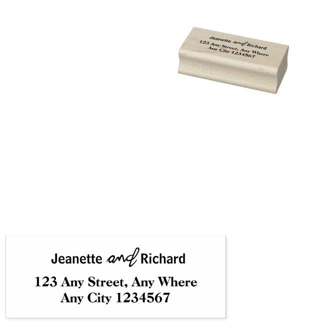 Carimbo De Borracha Simple Minimalist Wedding Couple  (Carimbado)