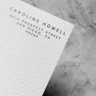 Carimbo De Borracha Simples Clássico de Retorno Moderno Endereço Minim