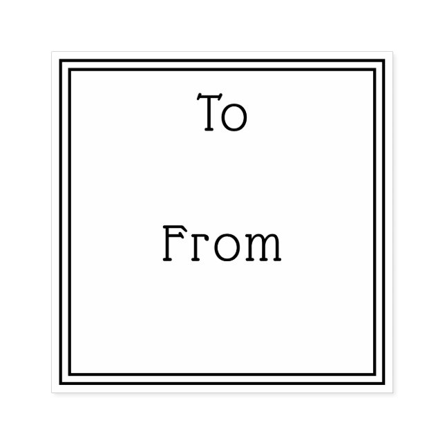 Carimbo De Borracha Simples elegante para presente (Impressão)