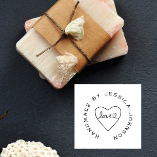 Carimbo De Borracha Simples Fabricado À Mão Com Nome Personalizado De 