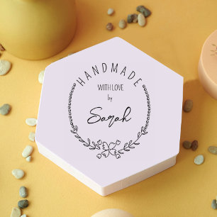 Carimbo De Borracha Simples Floral Feita à mão com amor