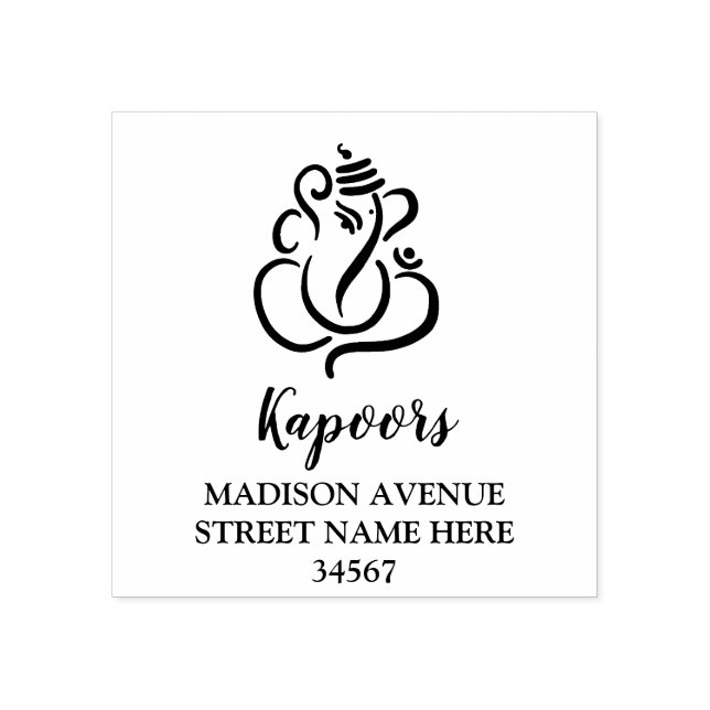 Carimbo De Borracha Simples Ganesha Clássica/Rua de Borracha de Casame (Impressão)