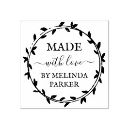 Carimbo De Borracha Simples Greenerescência Feita Com Amor