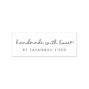 Carimbo De Borracha Simples guião bonito, feito à mão com amor