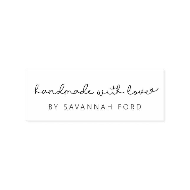 Carimbo De Borracha Simples guião bonito, feito à mão com amor (Impressão)