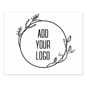 Carimbo De Borracha Simples minimalista de logotipo personalizado