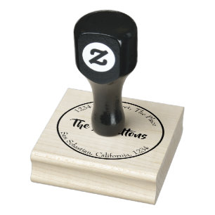 Carimbo De Borracha Simples personalizado (borda circular)