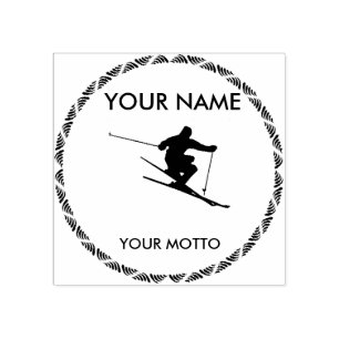 Carimbo De Borracha Skier