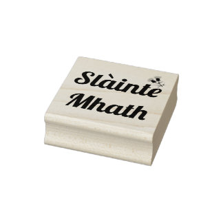 Carimbo De Borracha Slainte Mhath, gaélico de boas bênçãos/palito