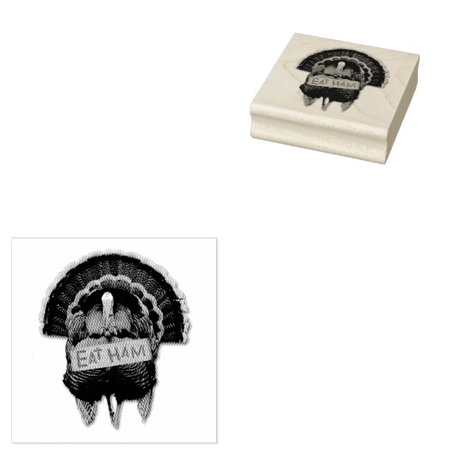 Carimbo De Borracha SlipperyJoe's Ação de Graças relva de peru come pr (Carimbado)