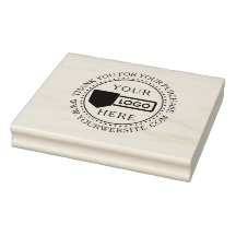 Small Business Custom Wood Art Stamp with Logo