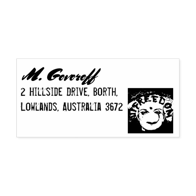 Carimbo De Borracha Smiley face amarelo da liberdade (Impressão)