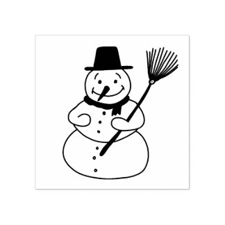 Carimbo De Borracha Snowman