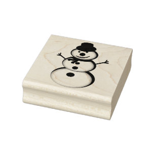 Carimbo De Borracha Snowman