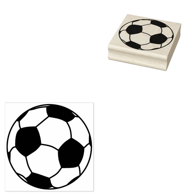 Carimbo De Borracha Soccer Ball Wood Art Stamp (Carimbado)