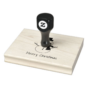 Carimbo De Borracha Solteiro MVB Snowman design