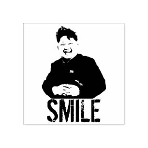 Carimbo De Borracha Sorrindo Kim Jong Un