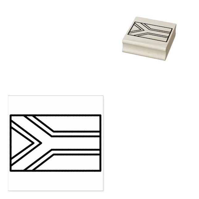 Carimbo De Borracha South Africa Flag (Carimbado)