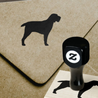 Carimbo De Borracha Spinone Italiano Dog Breed Silhouette