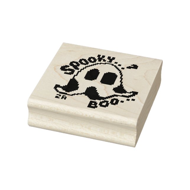 Carimbo De Borracha Spooky ghost, Pixelart, Pixel Art  (Carimbo)