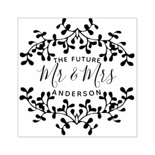 Carimbo De Borracha Sr. e Sra. Futuro Personalizado