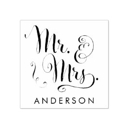 Carimbo De Borracha Sr. & Sra.