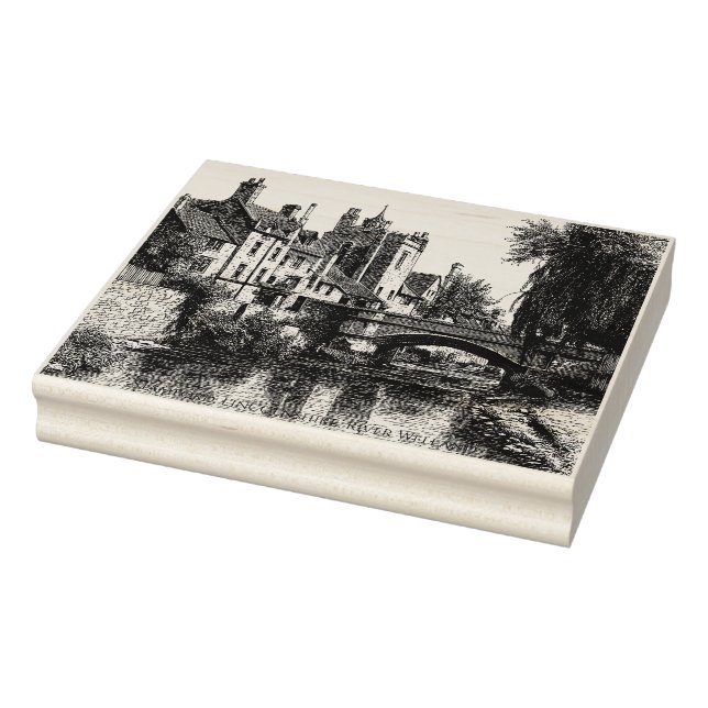 Carimbo De Borracha Stamford, Lincolnshire, River Welland (Carimbo)