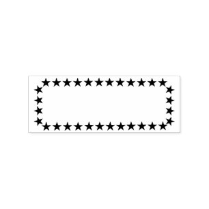 Carimbo De Borracha Stars Frame Boarder Stamp