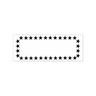 Carimbo De Borracha Stars Frame Boarder Stamp