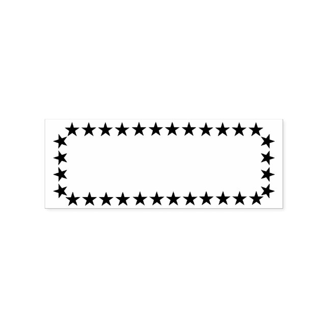 Carimbo De Borracha Stars Frame Boarder Stamp (Impressão)