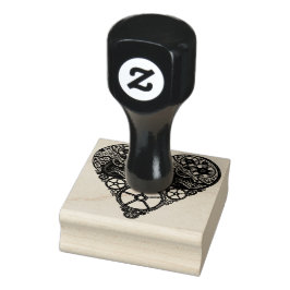 Carimbo De Borracha Steampunk Love Heart