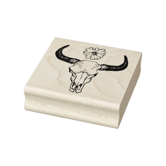 Carimbo De Borracha Steer Skull (Carimbo)