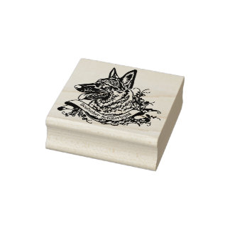 Carimbo De Borracha Stempel ANNO1900 Deutscher Schäferhund (grau)