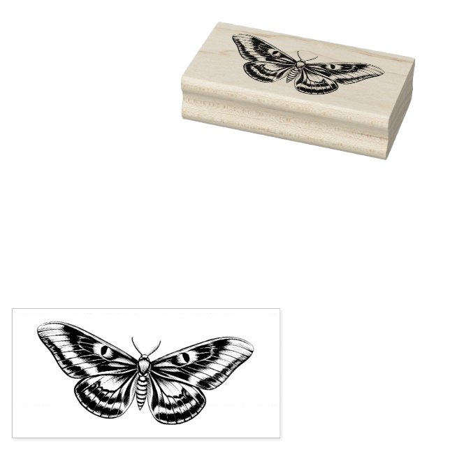 Carimbo De Borracha Storybook Moth Gummistempel (Carimbado)