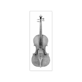 Carimbo De Borracha Stradivarius Violin Etch Look Reproduction